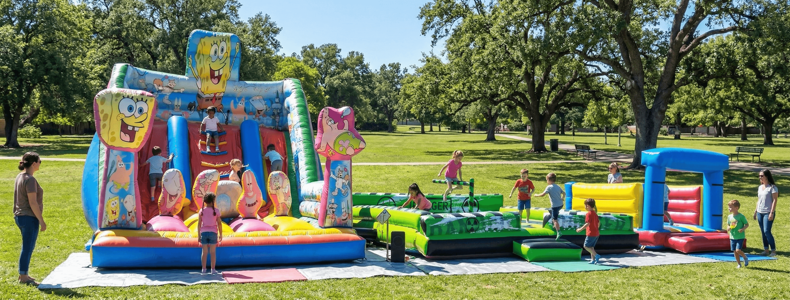Castillos hinchables SpongeBob en parque