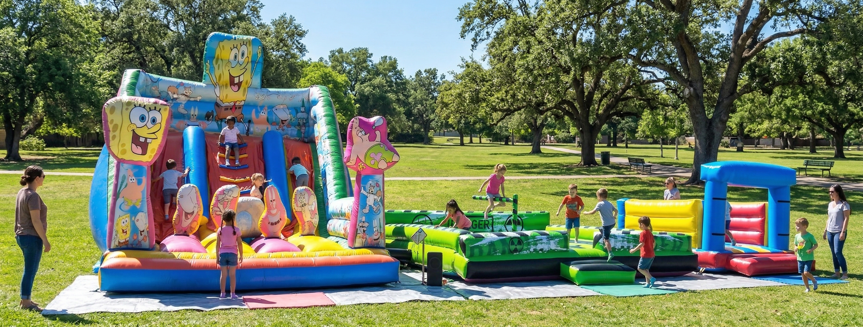 Castillos hinchables SpongeBob en parque